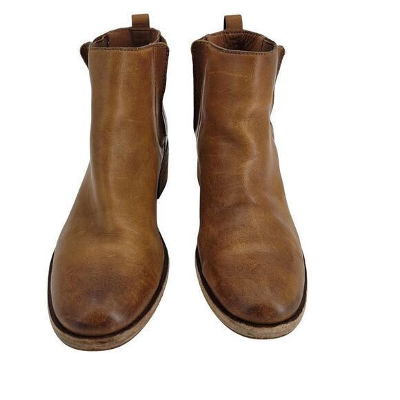 Kork-Ease Mindo Leather Booties 6.5 Brown Chelsea Ankle Pull On Rubber Sole - Picture 7 of 12